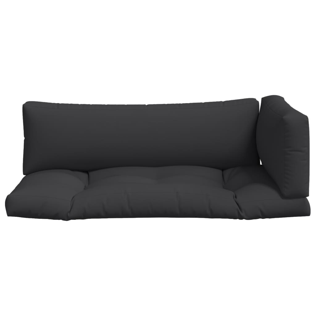 Pallet Cushions 3 pcs Black Fabric