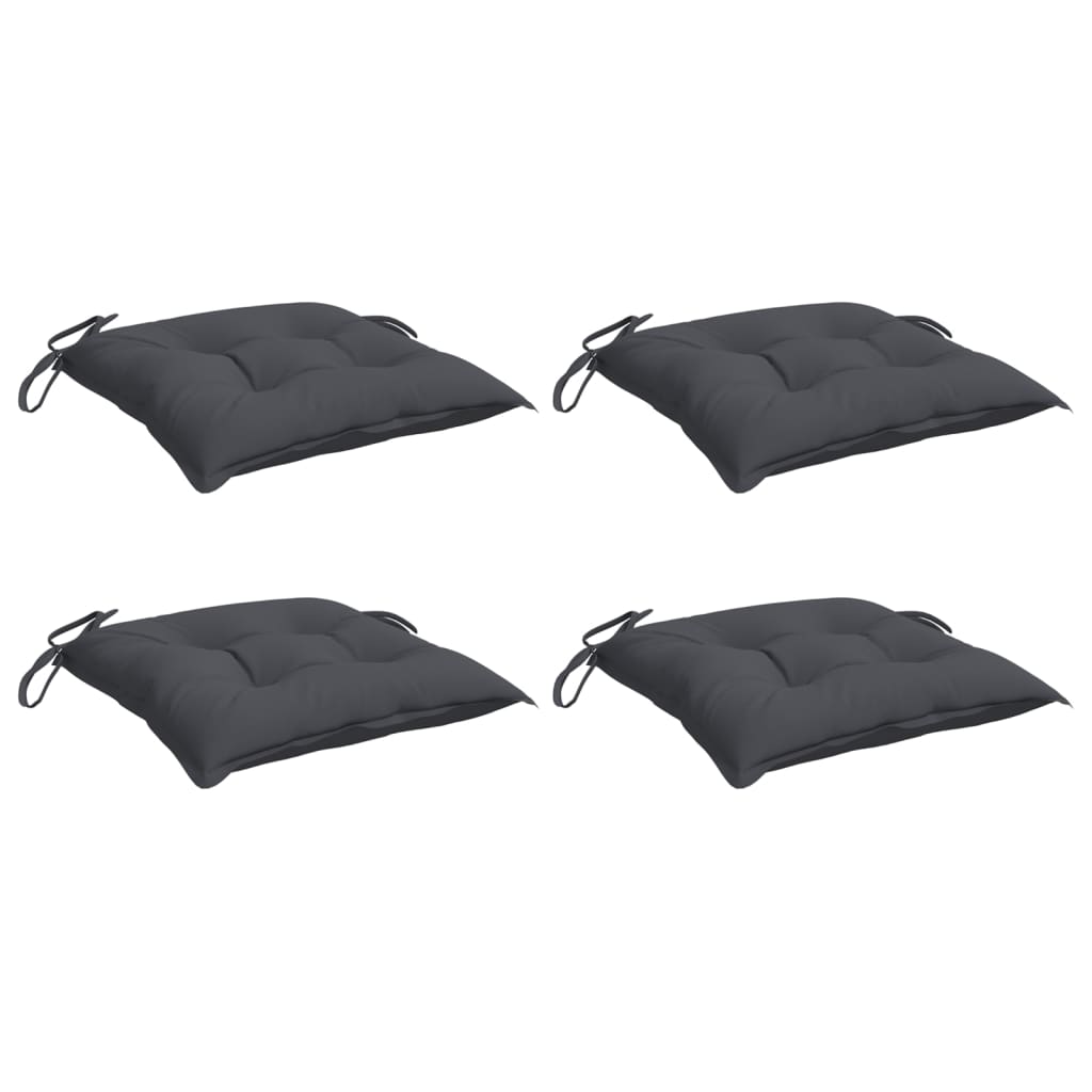 Chair Cushions 4 pcs Anthracite 40x40x7 cm Oxford Fabric