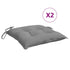 Chair Cushions 2 pcs Grey 40x40x7 cm Oxford Fabric