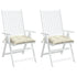 Chair Cushions 2 pcs Cream White 40x40x7 cm Oxford Fabric