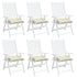 Chair Cushions 6 pcs Cream White 40x40x7 cm Oxford Fabric