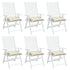 Chair Cushions 6 pcs Cream White 40x40x7 cm Oxford Fabric