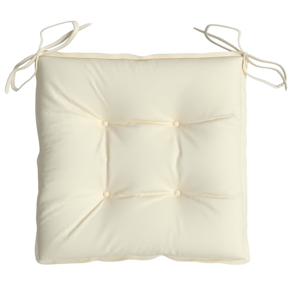 Chair Cushions 6 pcs Cream White 40x40x7 cm Oxford Fabric