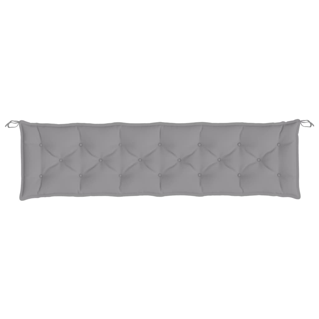 Garden Bench Cushion Grey 200x50x7 cm Oxford Fabric