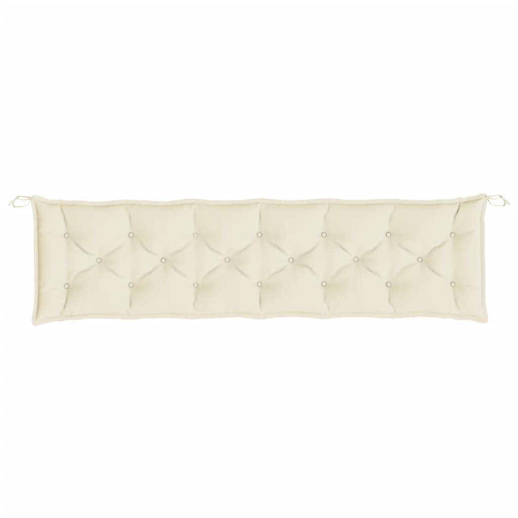 Garden Bench Cushion Cream 200x50x7 cm Oxford Fabric