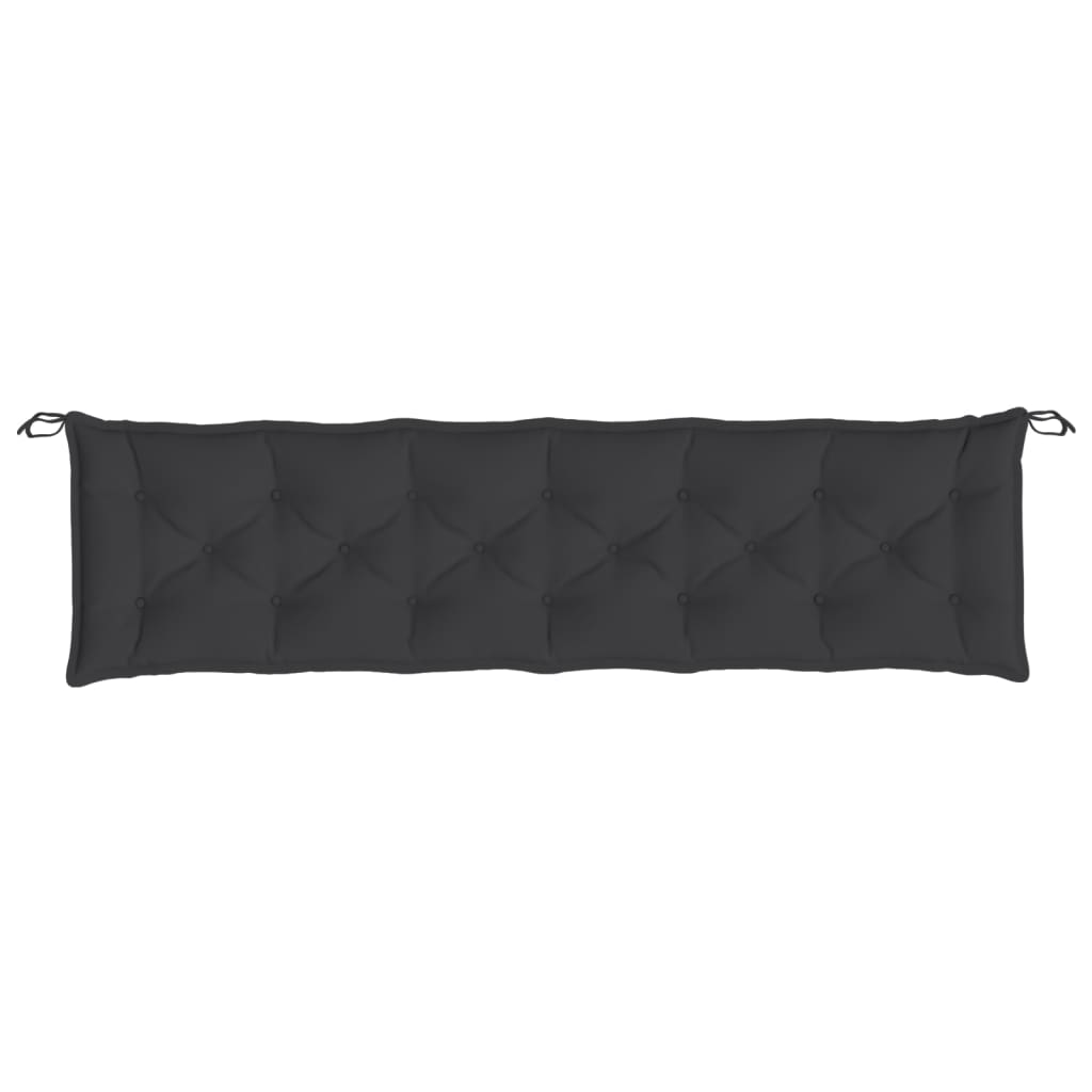 Garden Bench Cushion Black 200x50x7 cm Oxford Fabric