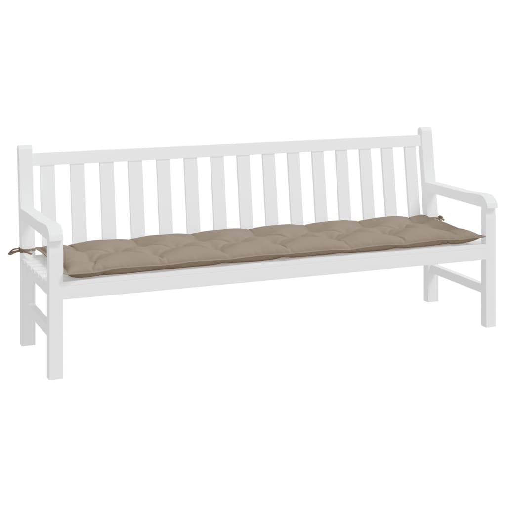 Garden Bench Cushion Taupe 200x50x7 cm Oxford Fabric