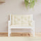 Garden Bench Cushions 2 pcs Cream 100x50x7 cm Oxford Fabric