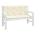 Garden Bench Cushions 2 pcs Cream White 120x50x7 cm Oxford Fabric