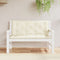 Garden Bench Cushions 2 pcs Cream White 120x50x7 cm Oxford Fabric