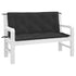 Garden Bench Cushions 2pcs Black 120x50x7cm Oxford Fabric