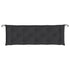 Garden Bench Cushions 2pcs Black 150x50x7cm Oxford Fabric