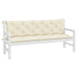 Garden Bench Cushions 2 pcs Cream White 180x50x7 cm Oxford Fabric