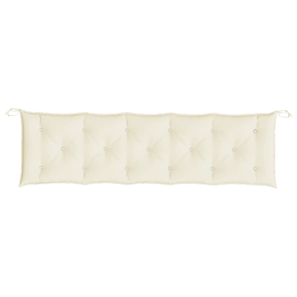 Garden Bench Cushions 2 pcs Cream White 180x50x7 cm Oxford Fabric