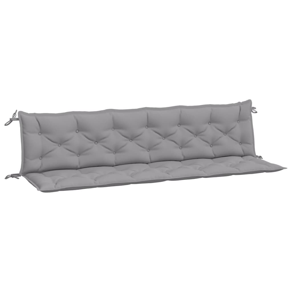 Garden Bench Cushions 2pcs Grey 200x50x7cm Oxford Fabric