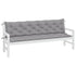 Garden Bench Cushions 2pcs Grey 200x50x7cm Oxford Fabric