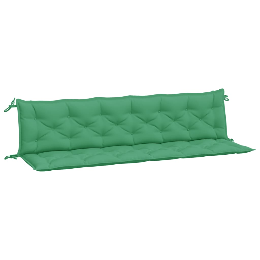 Garden Bench Cushions 2pcs Green 200x50x7cm Oxford Fabric