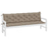 Garden Bench Cushions 2 pcs Taupe 200x50x7 cm Oxford Fabric