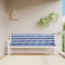 Garden Bench Cushions 2pcs Blue&White Stripe 200x50x7cm Fabric