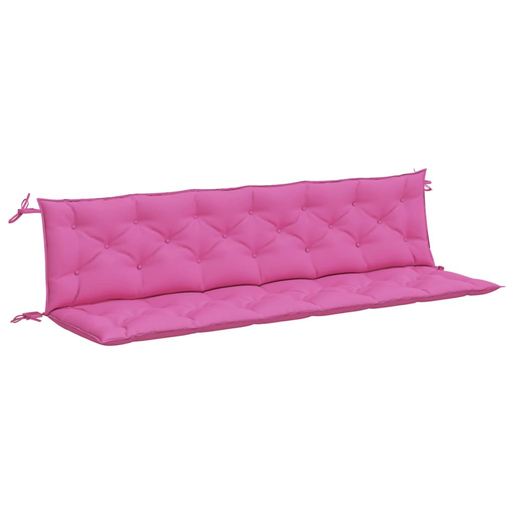 Garden Bench Cushions 2pcs Pink 200x50x7cm Fabric