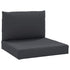 Pallet Cushions 2 pcs Black Oxford Fabric