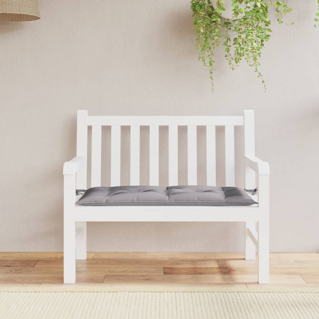 Garden Bench Cushion Grey 110x50x7 cm Oxford Fabric