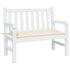 Garden Bench Cushion Cream White 110x50x7 cm Oxford Fabric