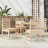 5 Piece Garden Dining Set Solid Wood Pine