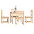 5 Piece Garden Dining Set Solid Wood Pine