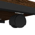 Side Table with Wheels Brown Oak 50x35x55.5cm Engineered Wood