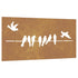 Garden Wall Decoration 105x55 cm Corten Steel Bird Design