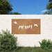 Garden Wall Decoration 105x55 cm Corten Steel Bird Design