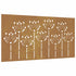 Garden Wall Decoration 105x55 cm Corten Steel Flower Design