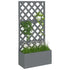 Trellis Planter Grey 65x33x135 cm WPC