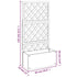 Trellis Planter Grey 65x33x135 cm WPC