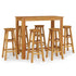 7 Piece Garden Bar Set Solid Wood Acacia