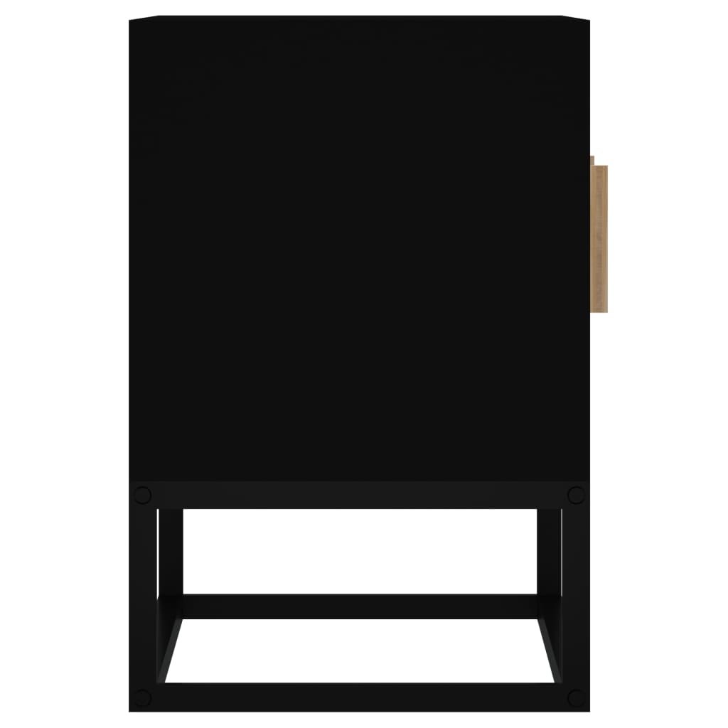 TV Cabinet Black 105x30x45 cm Engineered Wood and Iron