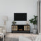 TV Cabinet Black 105x30x45 cm Engineered Wood and Iron