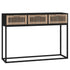 Console Table Black 105x30x75 cm Engineered Wood and Iron