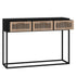 Console Table Black 105x30x75 cm Engineered Wood and Iron