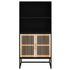 Highboard Black 60x35x125 cm Engineered Wood