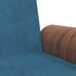 Sofa Bed with Cup Holders Blue Velvet