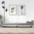 Sofa Bed with Cup Holders Light Grey Fabric