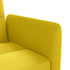 Sofa Bed with Cup Holders Light Yellow Fabric