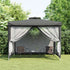 Gazebo with Double Roof Anthracite 3x3x2.68 m Fabric