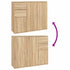 Sideboard Sonoma Oak 91x29.5x75 cm Engineered Wood