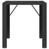 Bar Table with Glass Top Black 105x80x110 cm Poly Rattan