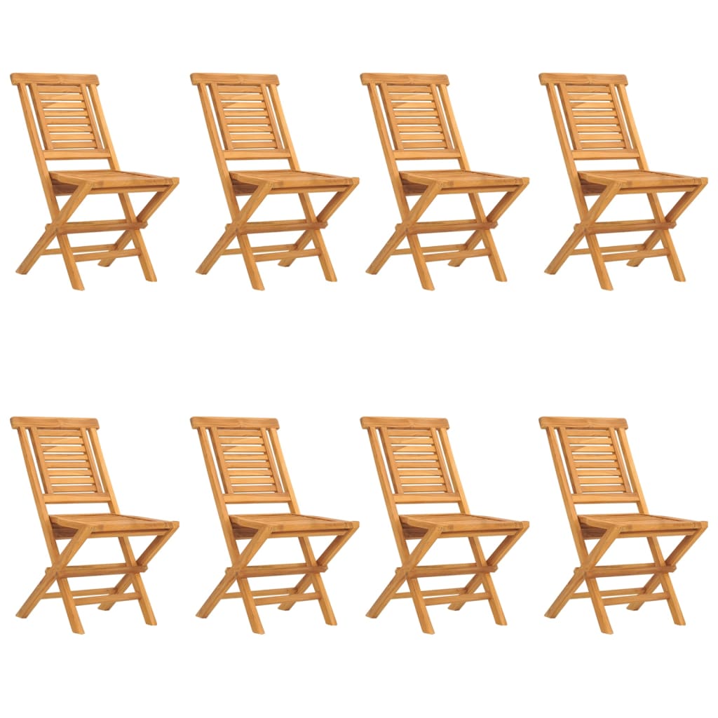 Folding Garden Chairs 8 pcs 47x63x90 cm Solid Wood Teak