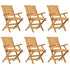 Folding Garden Chairs 6 pcs 56x63x90 cm Solid Wood Teak