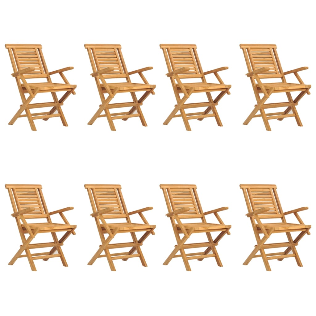 Folding Garden Chairs 8 pcs 56x63x90 cm Solid Wood Teak